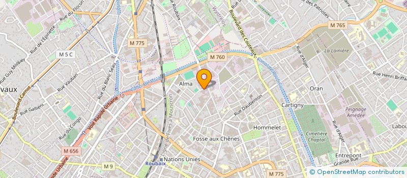 localisation de l'entreprise THE LINK à ROUBAIX