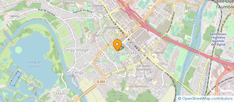 localisation de l'entreprise THE NINE BARBERSHOP  CERGY