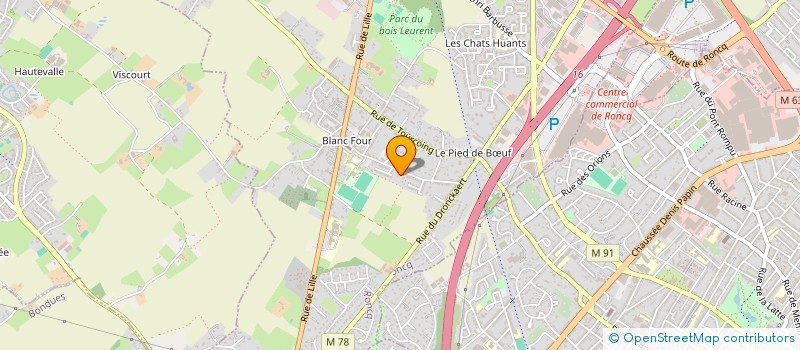 localisation de l'entreprise THE NORTH FACTORY à RONCQ