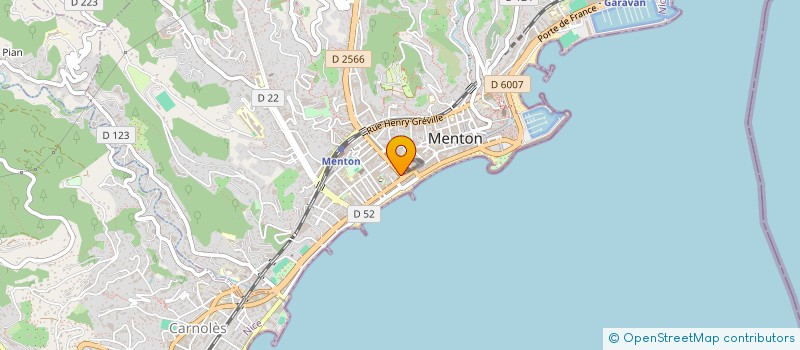 localisation de l'entreprise THE ONE à MENTON