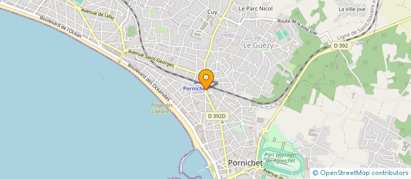 localisation de l'entreprise THE RED HOUSE à PORNICHET