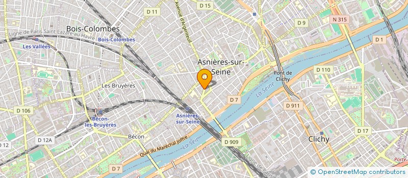 localisation de l'entreprise THE SKY GROUP  ASNIERES-SUR-SEINE