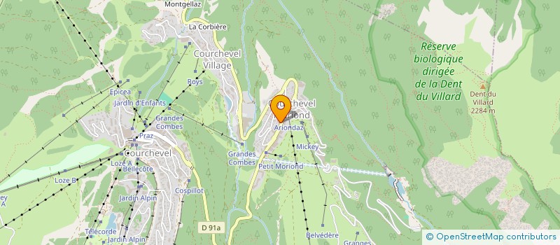 localisation de l'entreprise THE VIEW 1850 à COURCHEVEL
