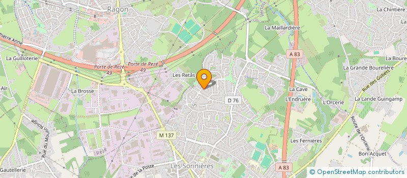 localisation de l'entreprise THE WOKIES  LES SORINIERES