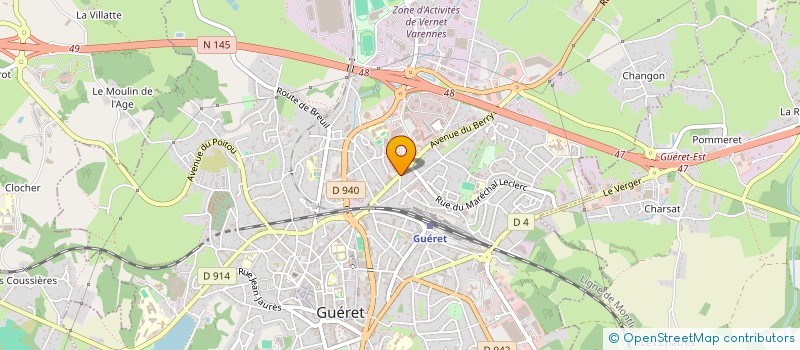 localisation de l'entreprise THEA à GUERET