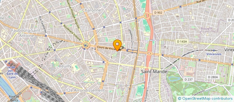 localisation de l'entreprise THEATRE ATELIER L'EPEE DE BOIS  PARIS 12