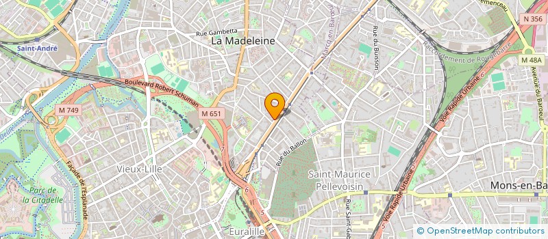 localisation de l'entreprise THEATRE DE L'ABATTOIR à LA MADELEINE