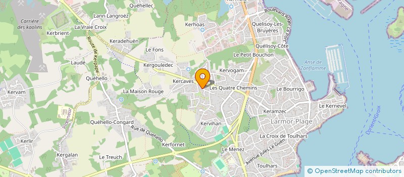 localisation de l'entreprise THEATRE DE L'ARBRE EN FEUILLES  LARMOR-PLAGE