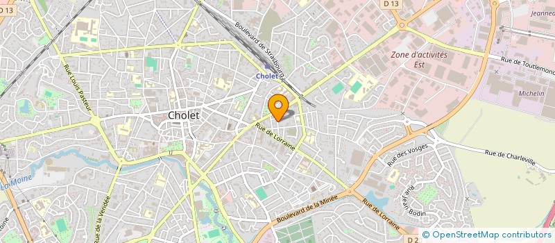 localisation de l'entreprise THEATRE DE L'ENCLIN (TROUPE THEATRALE D'AMATEURS) à CHOLET