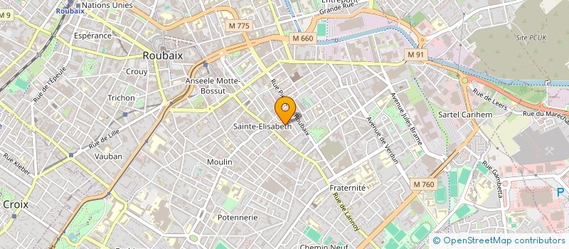 localisation de l'entreprise THEATRE DE L HARLEQUINE ET PHIBULIENS  ROUBAIX