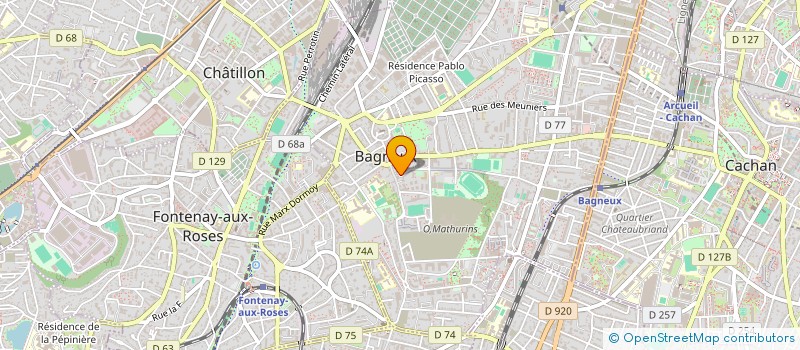 localisation de l'entreprise THEATRE DE L'OMBRE DU SOIR à BAGNEUX