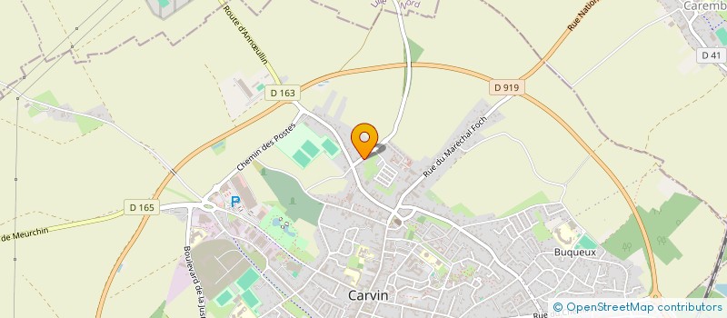 localisation de l'entreprise THEATRE DE L'OREILLER A PLUMES  CARVIN