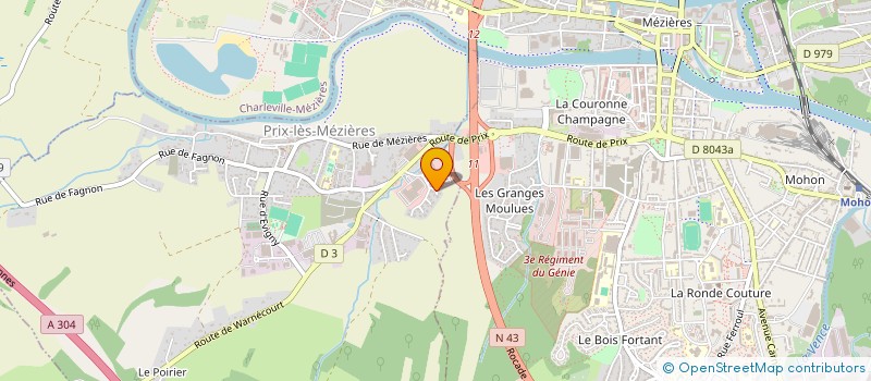 localisation de l'entreprise THEATRE DE LA RIGOLE  PRIX-LES-MEZIERES