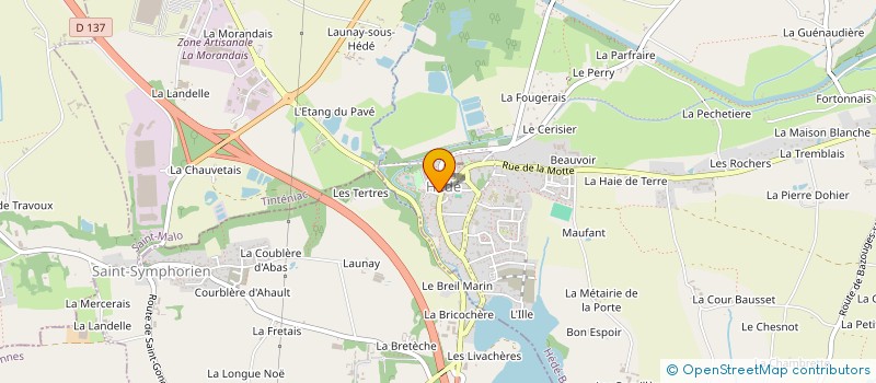 localisation de l'entreprise THEATRE DE POCHE - HEDE - BAZOUGES  HEDE-BAZOUGES