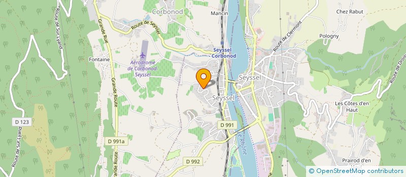 localisation de l'entreprise 'THEATRE DES BORDS DU RHONE'  SEYSSEL