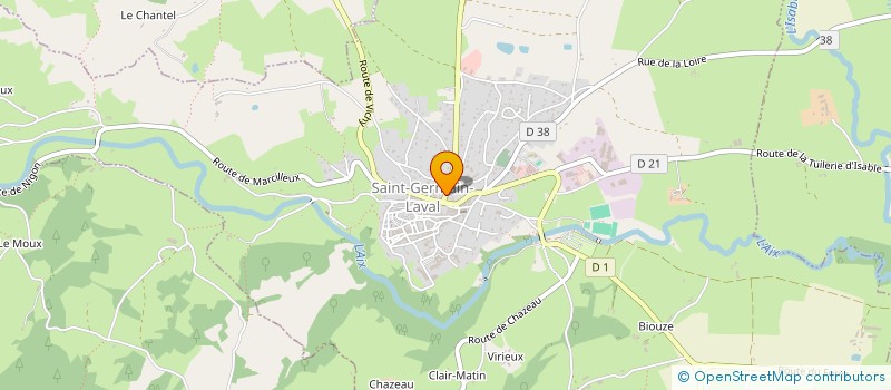 localisation de l'entreprise THEATRE DU POISSON LUNE  SAINT-GERMAIN-LAVAL