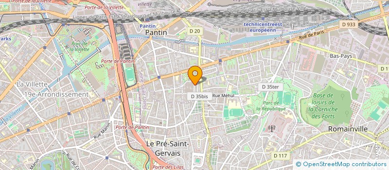 localisation de l'entreprise THEATRE DU REGARD 9  PANTIN