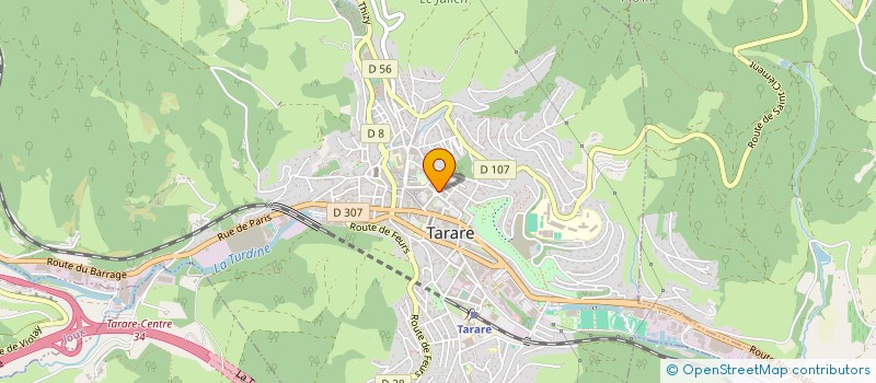 localisation de l'entreprise THEATRE DU TEMPS QU'IL FAIT  TARARE