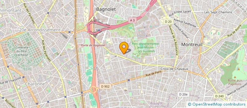 localisation de l'entreprise THEATRE DU TRAIT à BAGNOLET