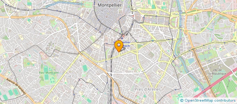 localisation de l'entreprise THEATRE ECOLE L AVANT SCENE  MONTPELLIER