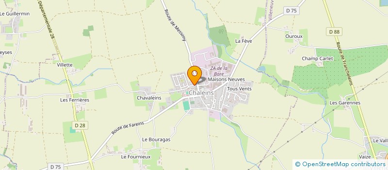 localisation de l'entreprise THEATRE EN COULISSES  CHALEINS