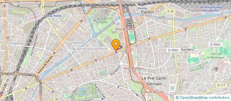 localisation de l'entreprise THEATRE PARIS VILLETTE  PARIS