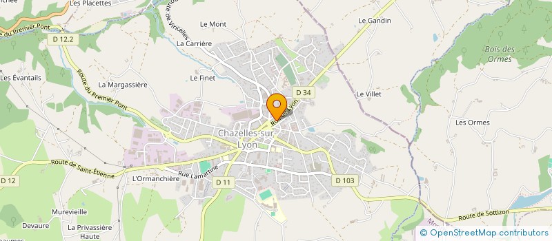 localisation de l'entreprise THEATRE PNEUMATIQUE  CHAZELLES-SUR-LYON