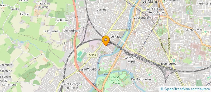 localisation de l'entreprise THEATRE POUR L AVENIR  LE MANS
