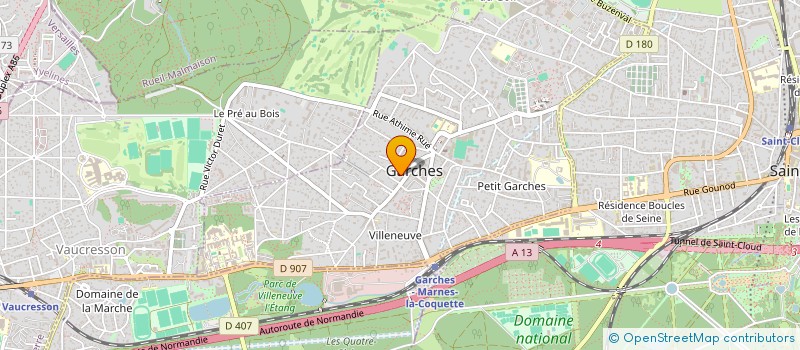 localisation de l'entreprise THEATRE RECHERCHE ET ACTION CULTURELLE à GARCHES