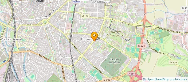 localisation de l'entreprise THEATRE UNIVERSITAIRE INTERNAT.DE DIJON à DIJON