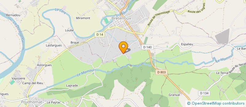 localisation de l'entreprise THEAU DISTRIBUTION à BRETENOUX