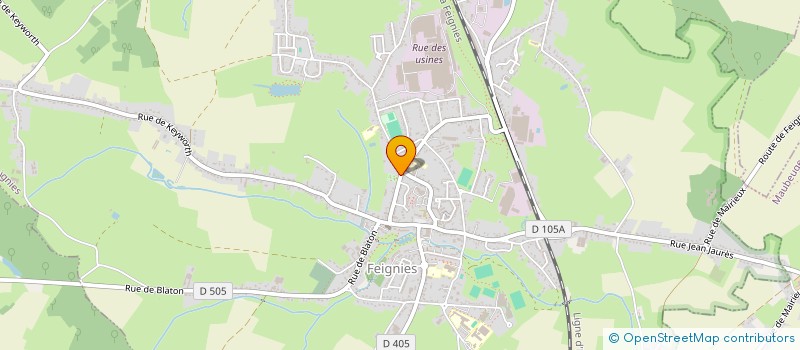 localisation de l'entreprise THEBA & CO  FEIGNIES