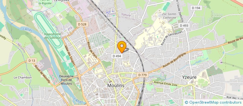 localisation de l'entreprise THECAM à MOULINS