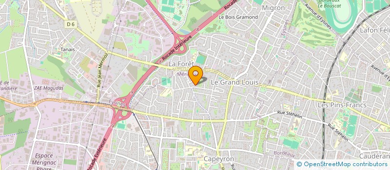 localisation de l'entreprise THECIS  MERIGNAC