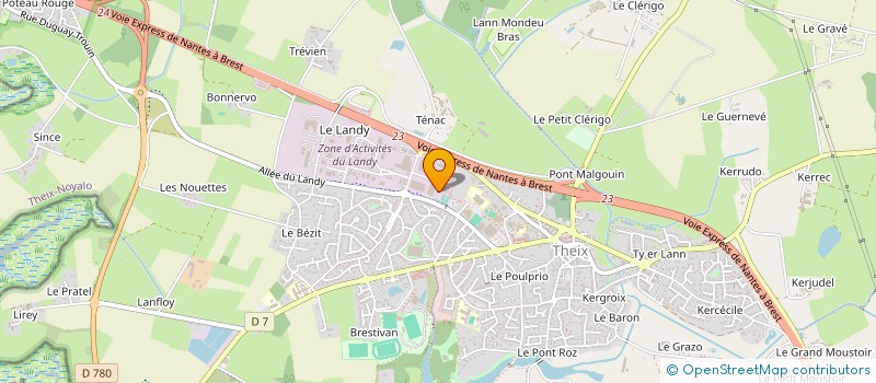 localisation de l'entreprise THEIX AUTO à THEIX-NOYALO