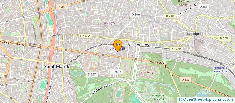 localisation de l'entreprise THEJUS à VINCENNES