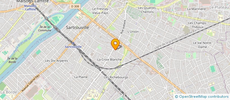 localisation de l'entreprise THELEC à SARTROUVILLE