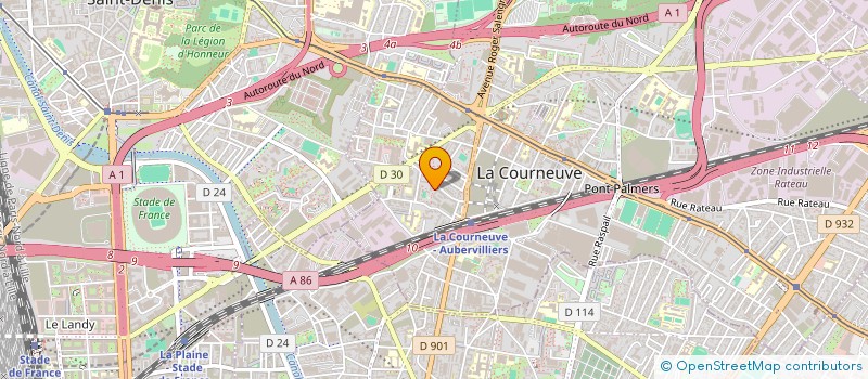 localisation de l'entreprise THELEME à LA COURNEUVE