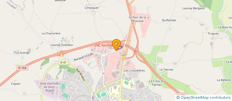 localisation de l'entreprise THELIA à LOUDEAC