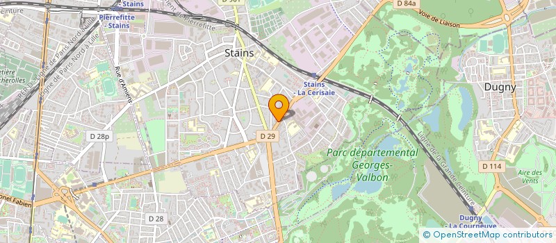 localisation de l'entreprise THEME à STAINS