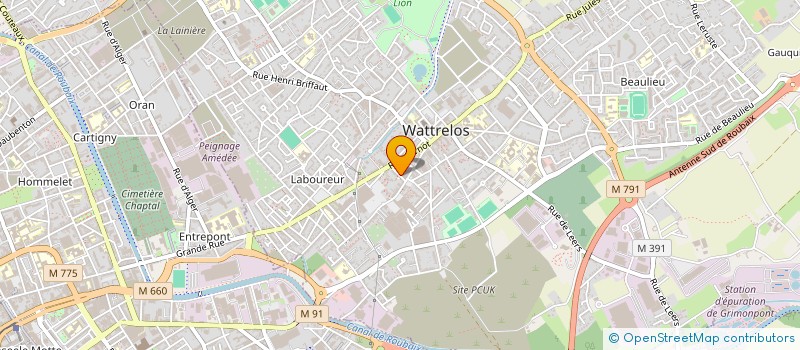 localisation de l'entreprise THENARD à WATTRELOS