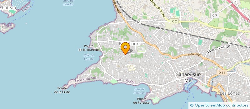 localisation de l'entreprise THEO à SANARY-SUR-MER