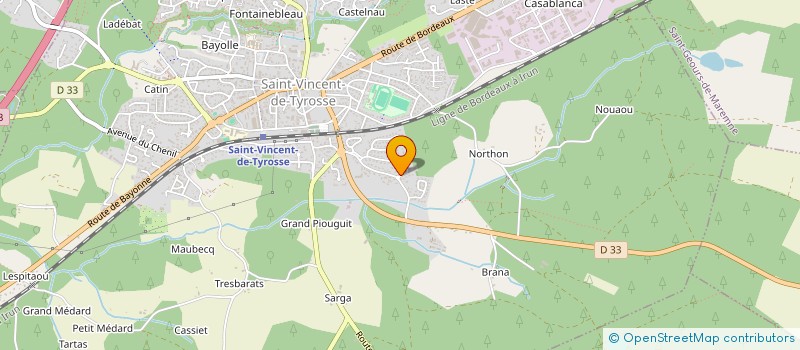localisation de l'entreprise THEO à SAINT-GEOURS-DE-MAREMNE