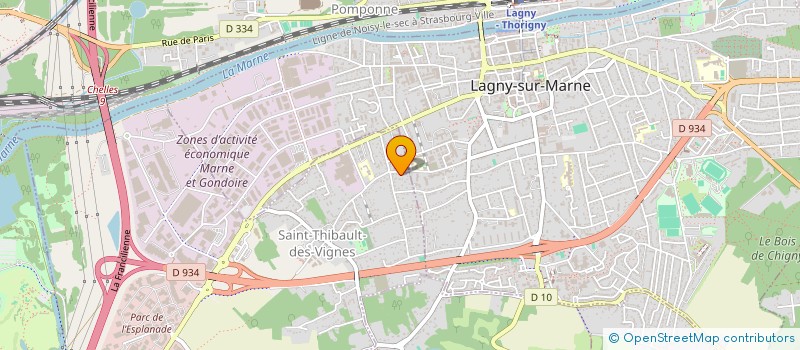 localisation de l'entreprise THEOBALDIENNE DE PRODUCTIONS ET DE DIFFUSION / LE CINEMA S'EXPOSE 77 - VII EME  SAINT-THIBAULT-DES-VIGNES