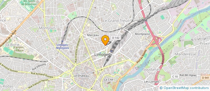 localisation de l'entreprise THEODORE PARK à LIMOGES