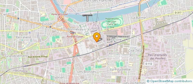 localisation de l'entreprise THEOREME  VILLEURBANNE