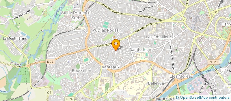 localisation de l'entreprise THEPAR à LIMOGES