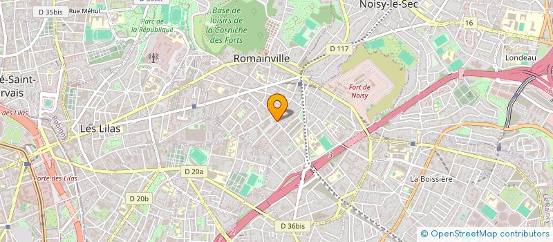 localisation de l'entreprise THEPRISMATIC à ROMAINVILLE