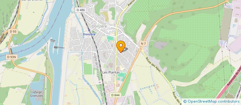 localisation de l'entreprise THEQUENTI à DONZERE