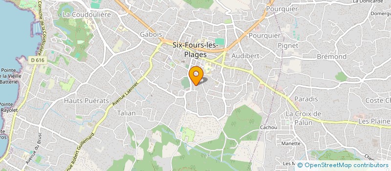 localisation de l'entreprise THERA ENGINEERING à SIX-FOURS-LES-PLAGES